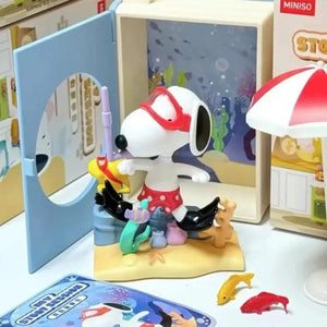 Genuine Miniso Snoopy My Story Theme Series Blind Box Funny Cartoon Model Garage Kit Surprise Toy Trendy Play Ornament Gift